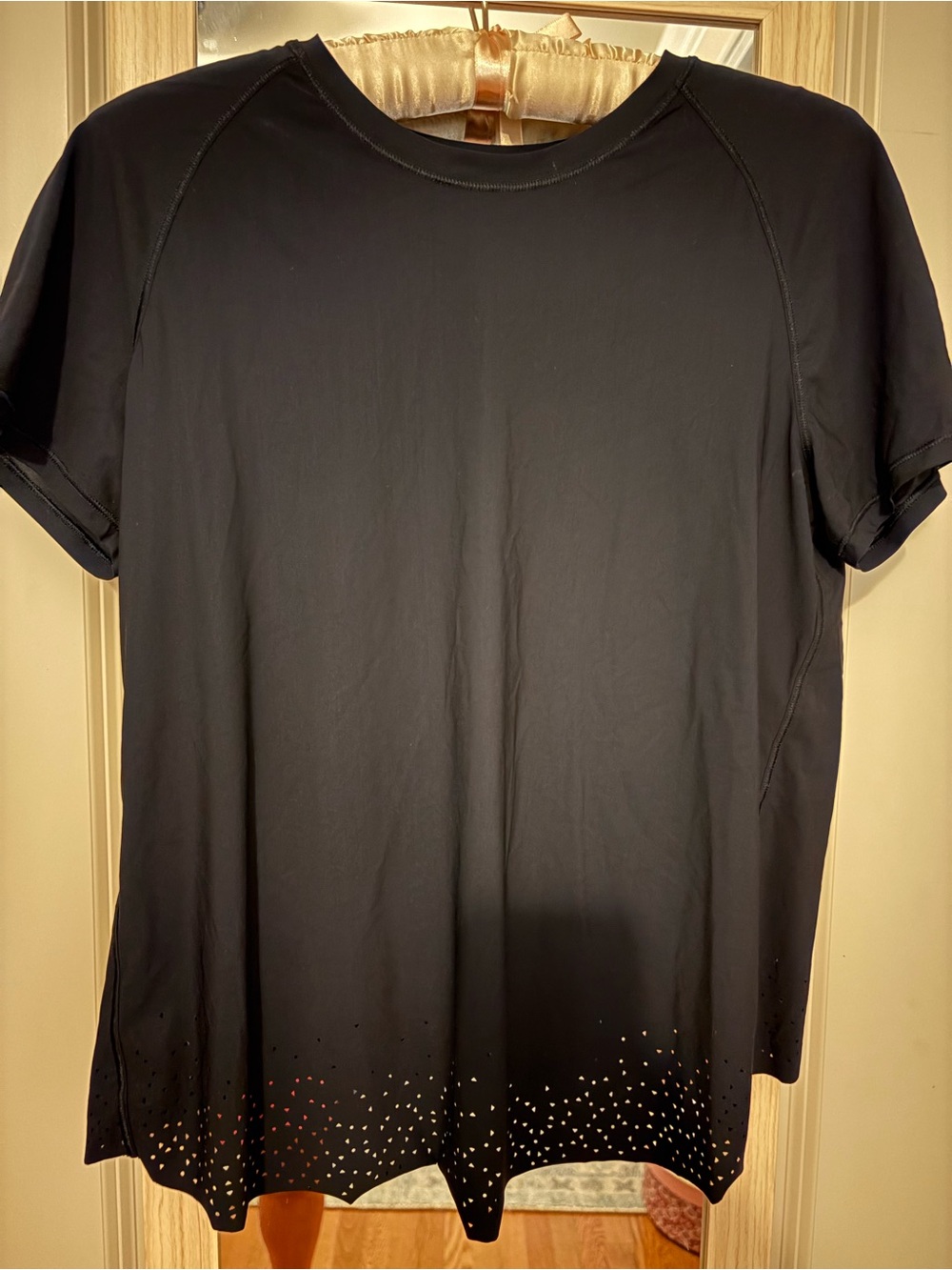 Lululemon Black Women’s Short Sleeve Tee with Hem Embellishment